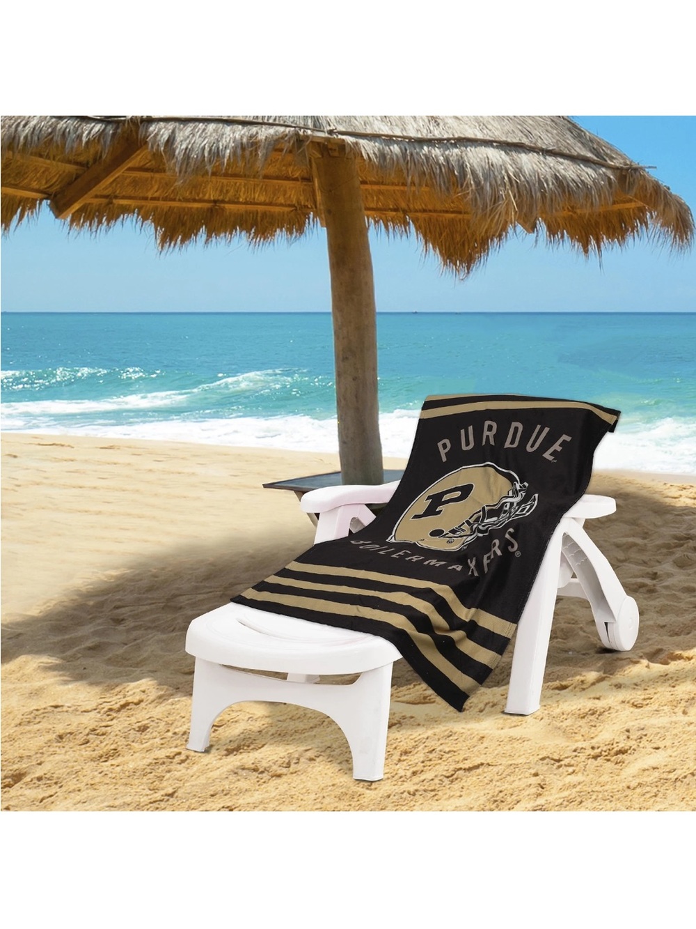 Perdue Boilermakers Microfiber Beach Towel 40” x 72” New